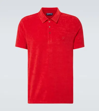 VILEBREQUIN COTTON-BLEND TERRY POLO SHIRT