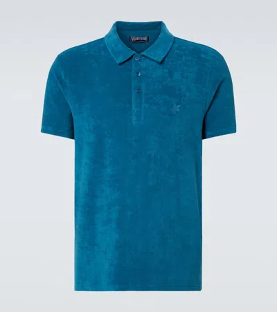 VILEBREQUIN COTTON-BLEND TERRY POLO SHIRT