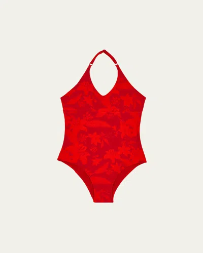VILEBREQUIN GIRL'S JUNGLE-PRINT ONE-PIECE SWIMSUIT