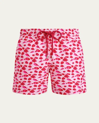 VILEBREQUIN MEN'S FISH-PRINT SWIM SHORTS