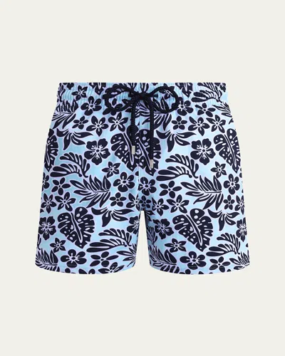 VILEBREQUIN MEN'S LEAF-PRINT SWIM SHORTS