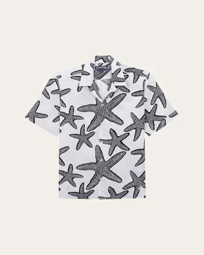 VILEBREQUIN MEN'S STARFISH-PRINT CAMP SHIRT