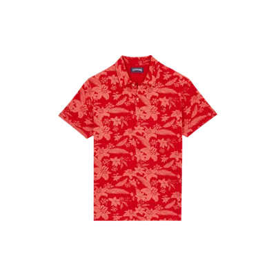 VILEBREQUIN MEN COTTON POLO PRINTED LIGHTENING FLOWER