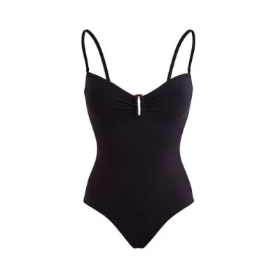 VILEBREQUIN SOLID BANDEAU ONE-PIECE SWIMSUIT