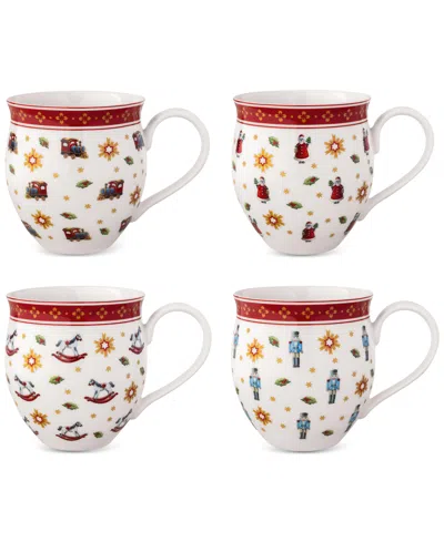 VILLEROY & BOCH 2025 TOY'S DELIGHT ANNIVERSARY MUGS, SET OF 4