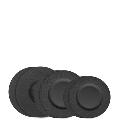 VILLEROY & BOCH PORCELAIN MANUFACTURE ROCK PLATE SET