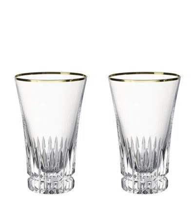 VILLEROY & BOCH VILLEROY & BOCH SET OF 2 GRAND ROYAL GOLD TALL TUMBLERS