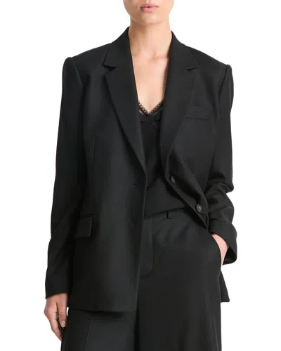 VINCE BRUSHED FLANNEL WOOL-BLEND BLAZER