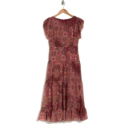 VINCE CAMUTO VINCE CAMUTO CHIFFON PUFF SLEEVE DRESS