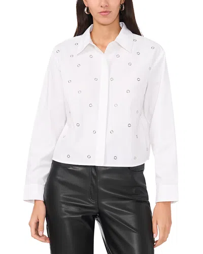 VINCE CAMUTO GROMMET CROPPED SHIRT