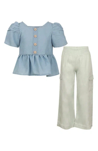 VINCE CAMUTO VINCE CAMUTO KIDS' BUTTON TOP & WIDE LEG PANTS