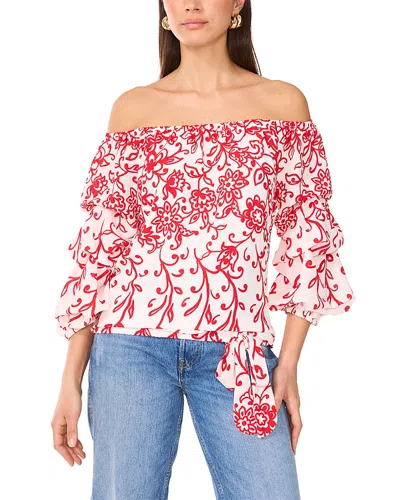 VINCE CAMUTO OFF THE SHOULDER BUBBLE SLEEVE TOP