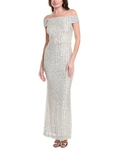 VINCE CAMUTO VINCE CAMUTO OFF-THE-SHOULDER SEQUIN GOWN
