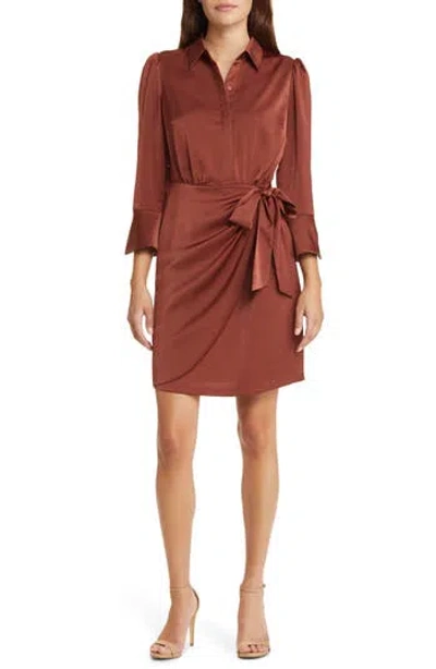 VINCE CAMUTO VINCE CAMUTO SATIN SHIRTDRESS