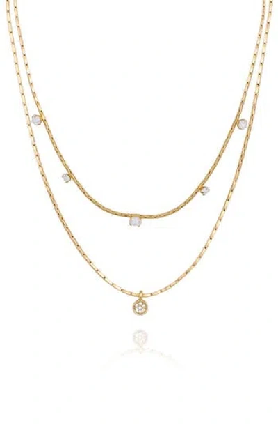 VINCE CAMUTO VINCE CAMUTO SET OF 2 CRYSTAL CHAIN NECKLACES