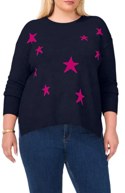 VINCE CAMUTO VINCE CAMUTO STAR CREWNECK SWEATER