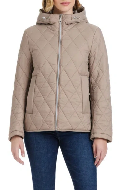 VINCE CAMUTO VINCE CAMUTO WATER RESISTANT HOODED QUILTED JACKET
