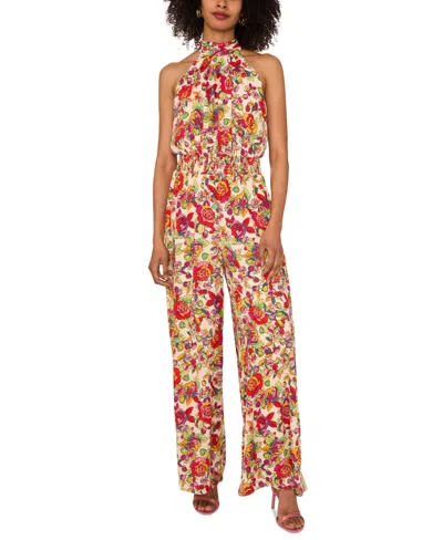 VINCE CAMUTO WOMEN'S HALTER SMOCKED-WAIST JUMPSUIT