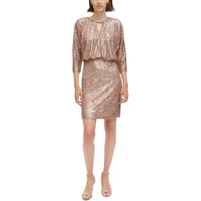 VINCE CAMUTO WOMENS SEQUINED MINI COCKTAIL AND PARTY DRESS