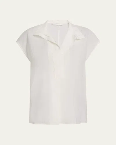 VINCE CAP-SLEEVE BLOUSE