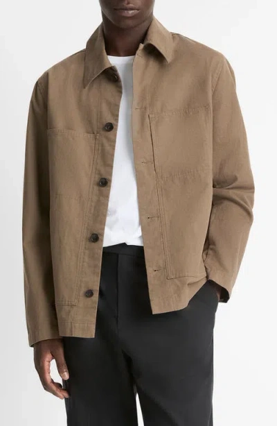 VINCE VINCE COTTON & LINEN CHORE JACKET