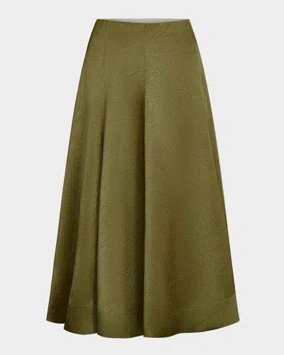 VINCE DRAPED SATIN SKIRT