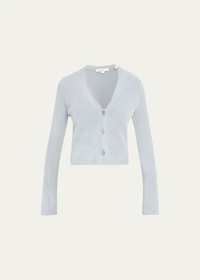 VINCE EYELASH V-NECK CARDIGAN