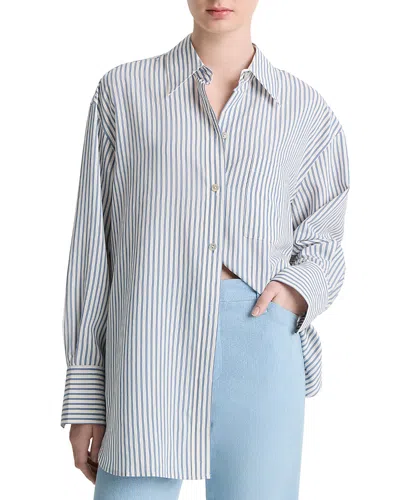 VINCE FURROW STRIPE SHIRT