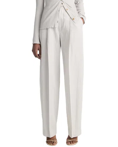 VINCE VINCE HIGH-WAIST CASUAL TAILORED WIDE LEG LINEN-BLEND PANT