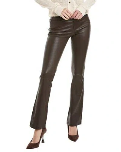 VINCE VINCE LEATHER BOOTCUT PANT WOMEN'S BROWN 10