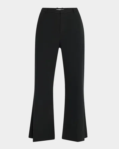 VINCE MID-RISE CROPPED FLARE TROUSERS