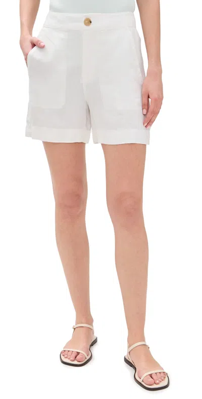 VINCE MID RISE HEMP SHORTS OFF WHITE