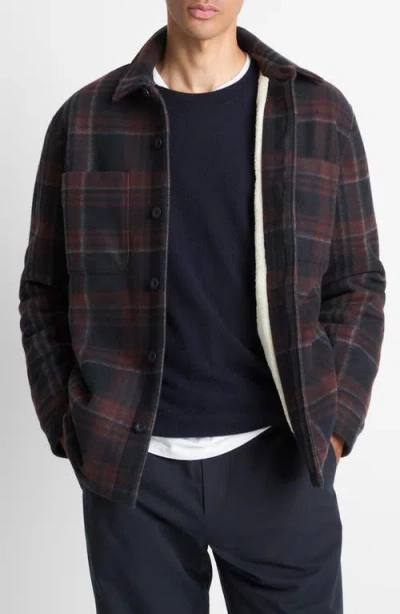 VINCE VINCE PLAID SHIRT JACKET