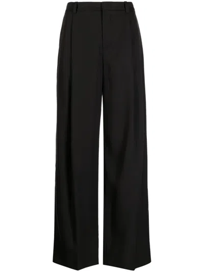 VINCE PLEATED WIDE-LEG TROUSERS