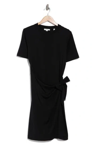 VINCE VINCE SHORT SLEEVE SIDE TIE T-SHIRT DRESS