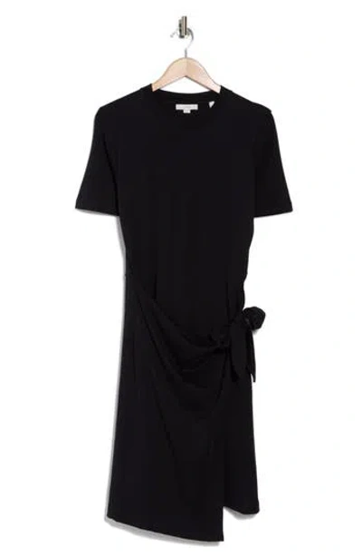 VINCE VINCE SHORT SLEEVE SIDE TIE T-SHIRT DRESS