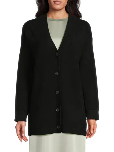 VINCE WOMEN'S OVERSIZED DOUBLE-KNIT WOOL-CASHMERE CARDIGAN