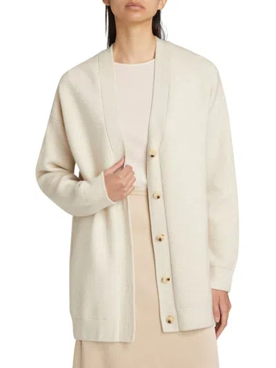 VINCE WOMEN'S OVERSIZED DOUBLE-KNIT WOOL-CASHMERE CARDIGAN