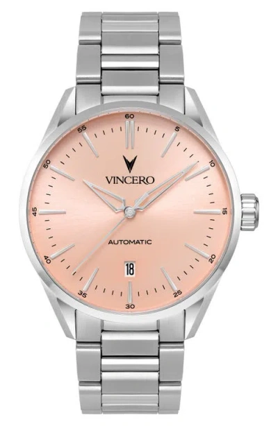 VINCERO VINCERO ICON SALMON DIAL AUTOMATIC BRACELET WATCH, 41MM