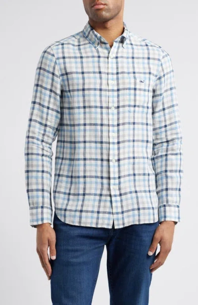 VINEYARD VINES VINEYARD VINES SLUB LINEN BUTTON-DOWN SHIRT