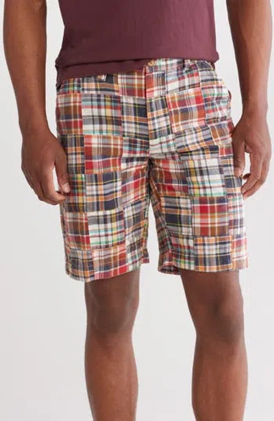 VINTAGE 1946 VINTAGE 1946 ACID WASH PATCHWORK MADRAS PLAID SHORTS