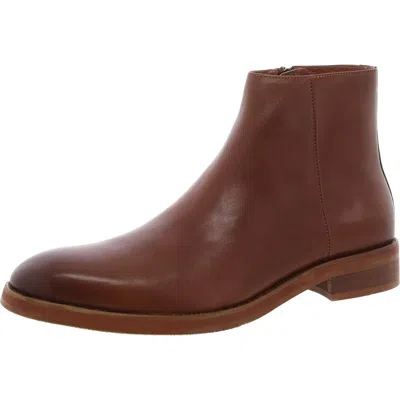 VINTAGE FOUNDRY CO MENS ZIPPER LEATHER CHUKKA BOOTS