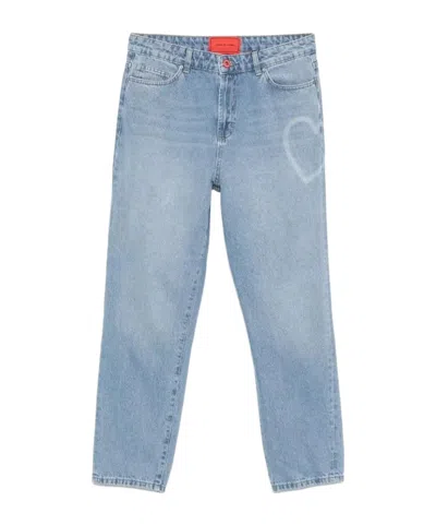 VISION OF SUPER HEART-PRINT JEANS