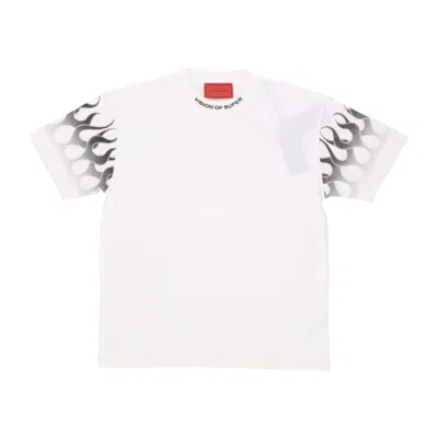 VISION OF SUPER FLAMES TEE MEN'S T-SHIRT OFF WHITE/BLACK