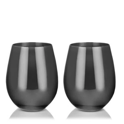 VISKI VISKI STEMLESS WINE GLASSES SET OF 2