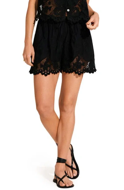 VITAMIN A VITAMIN A® FLORA BRODERIE ANGLAISE COVER-UP SHORTS