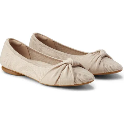 VIVAIA VIVAIA ALMOND-TOE KNOTTED FLATS