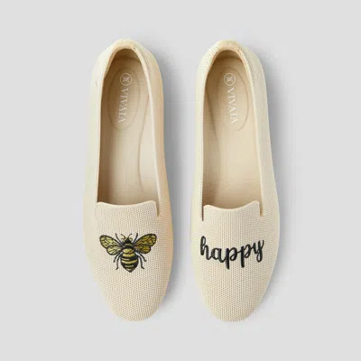 VIVAIA VIVAIA ROUND-TOE EMBROIDERED LOAFERS