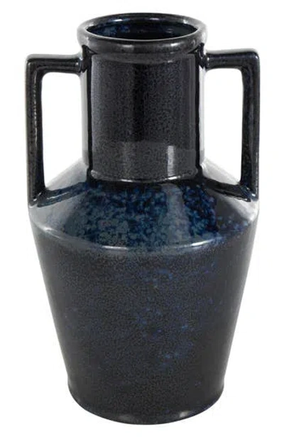 VIVIAN LUNE HOME VIVIAN LUNE HOME DARK BLUE CERAMIC VASE