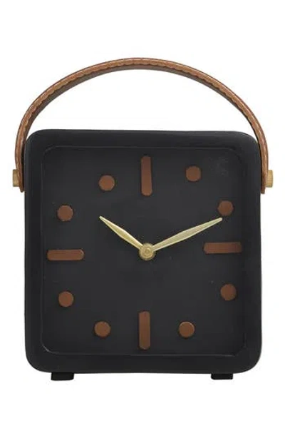 VIVIAN LUNE HOME VIVIAN LUNE HOME MODERN BLACK METAL CLOCK